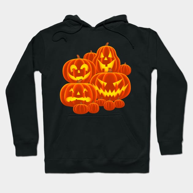 Buncha Pumpkins Hoodie by tommartinart